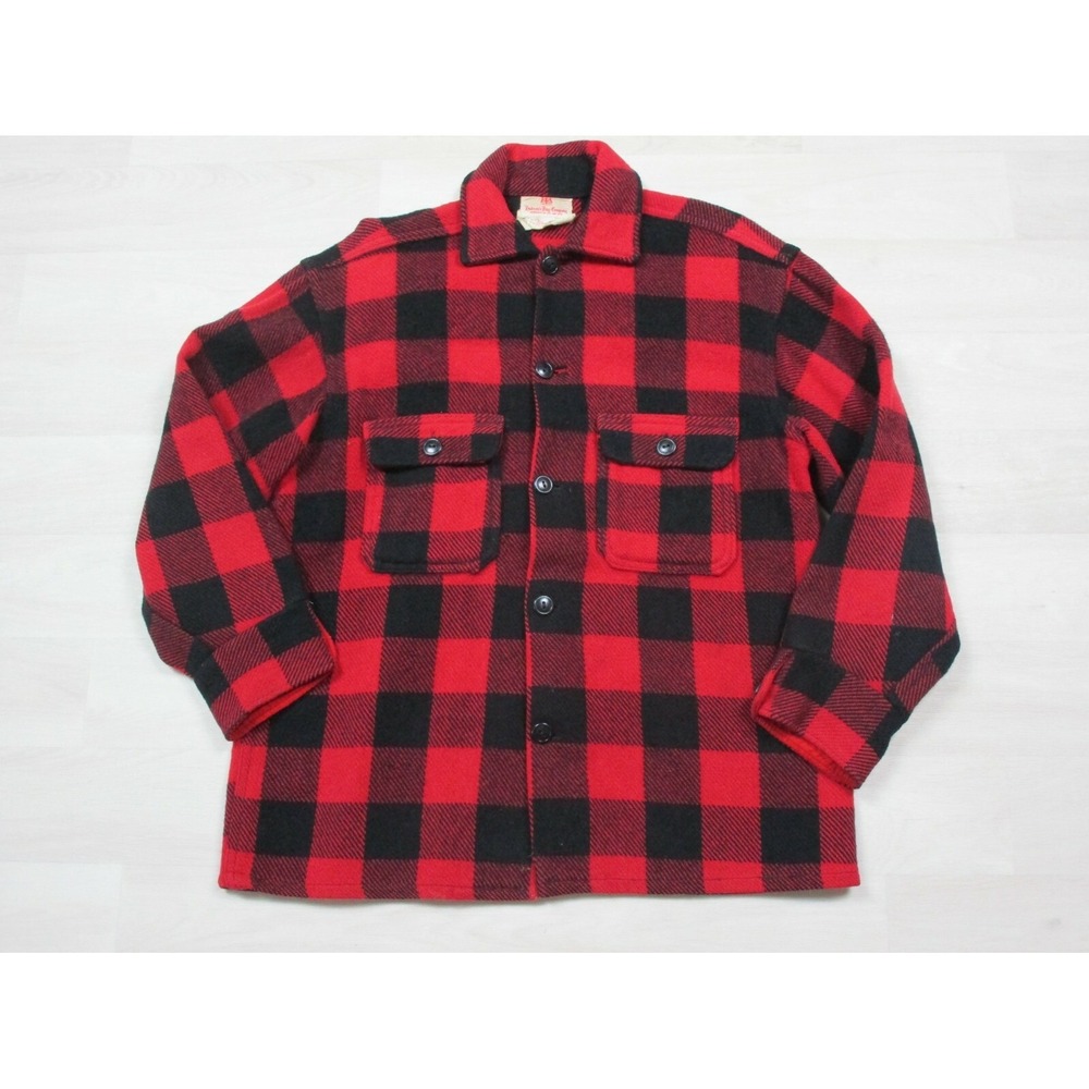 Vintage HUDSON'S BAY Co. BUFFALO PLAID Flannel Button Up Shirt Utility Workwear‎